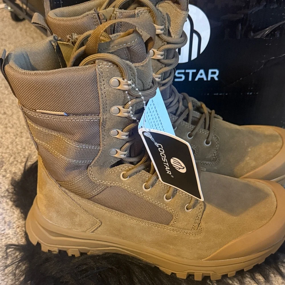 5.11 Tactical Coyote Brown Lace-Up Zipper Combat Boots
